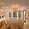 a room with a table and chairs